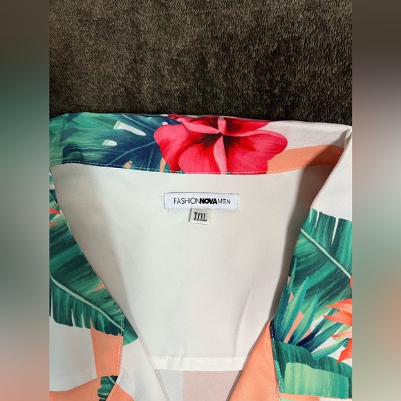 Fashion Nova Mens stripe floral shirt - Picture 4 of 4